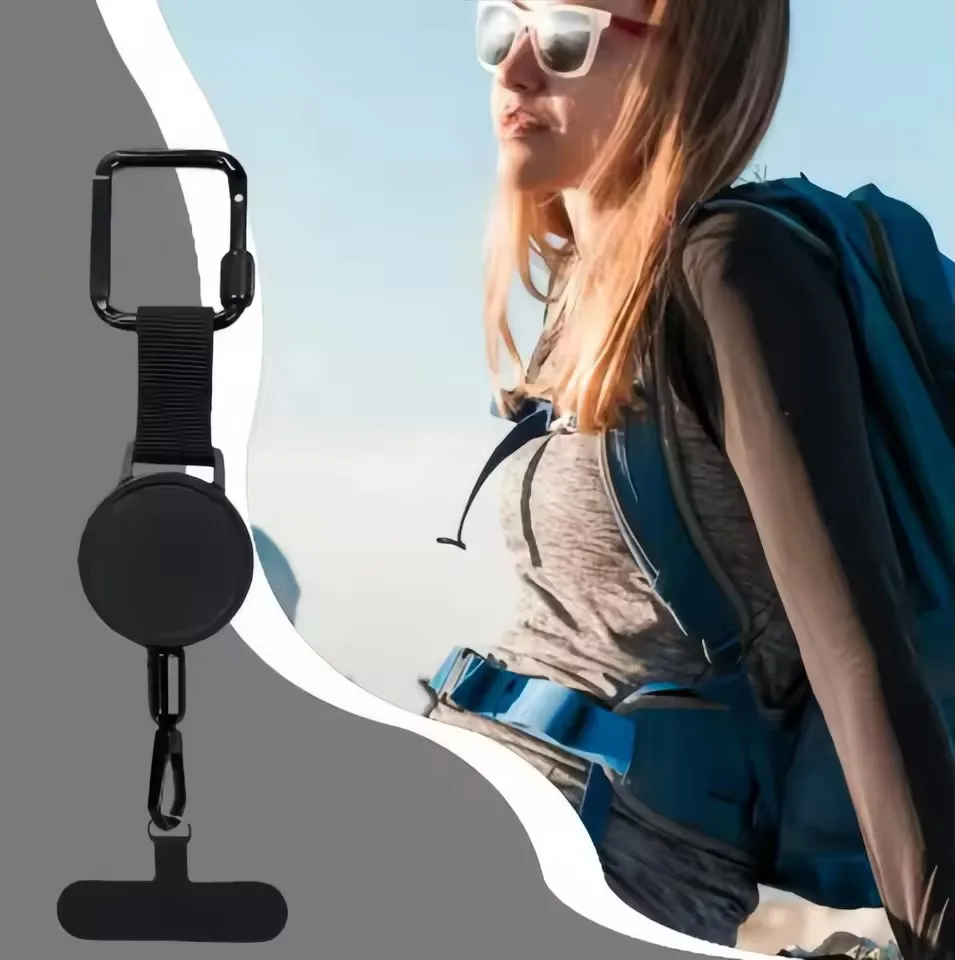 DropGuard Retractable Anti-Drop & Loss Carabiner Clip Attachment Phone Holder - Image 5