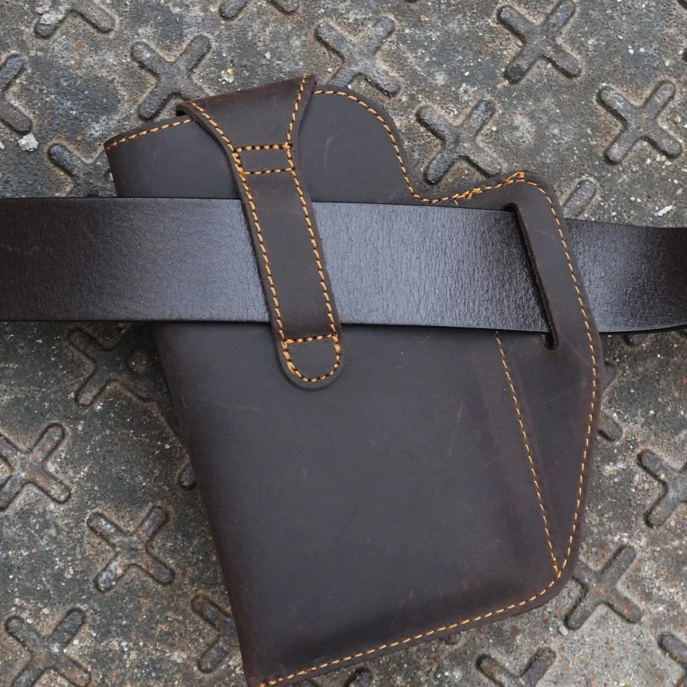 Leather Retro EDC Organizer Waist-Bag for Men - Image 10