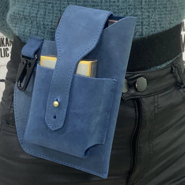 Leather Retro EDC Organizer Waist-Bag for Men - Image 13