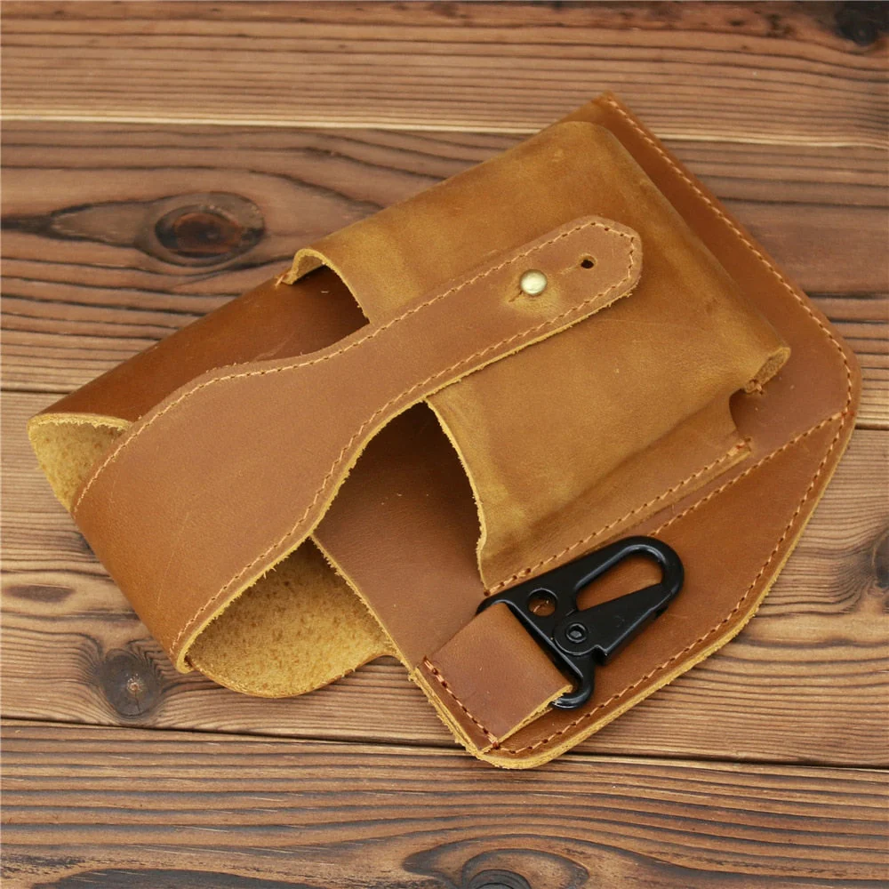 Leather Retro EDC Organizer Waist-Bag for Men - Image 28