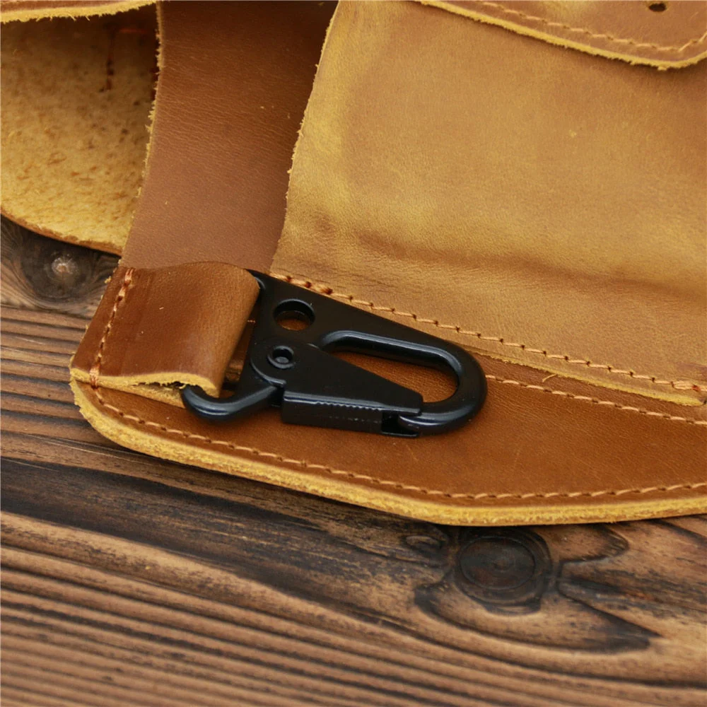 Leather Retro EDC Organizer Waist-Bag for Men - Image 33