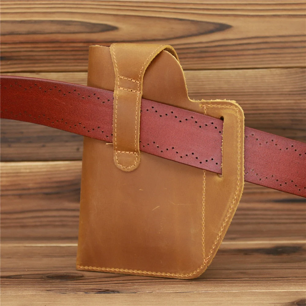 Leather Retro EDC Organizer Waist-Bag for Men - Image 34