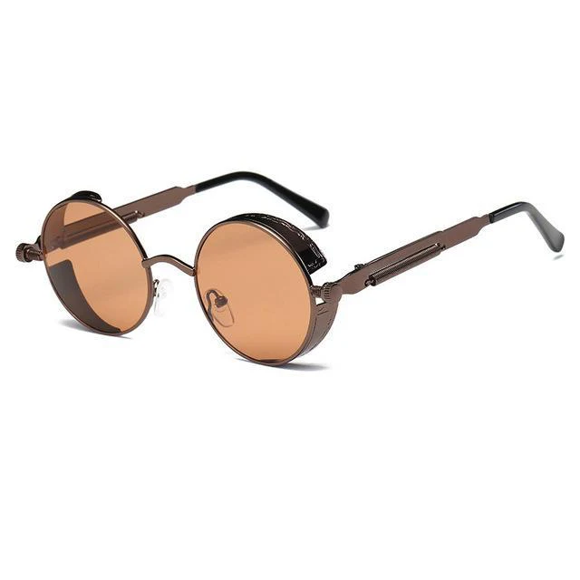 Retro Circular Unisex Steampunk Polarized Sunglasses - Image 12
