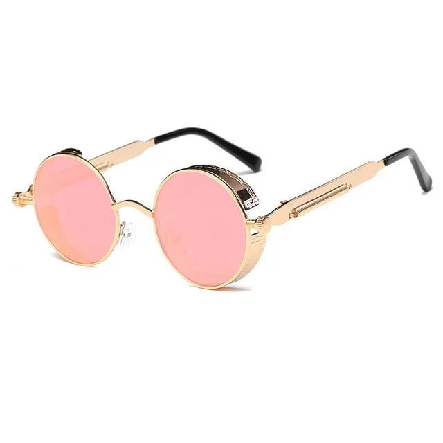 Retro Circular Unisex Steampunk Polarized Sunglasses - Image 14