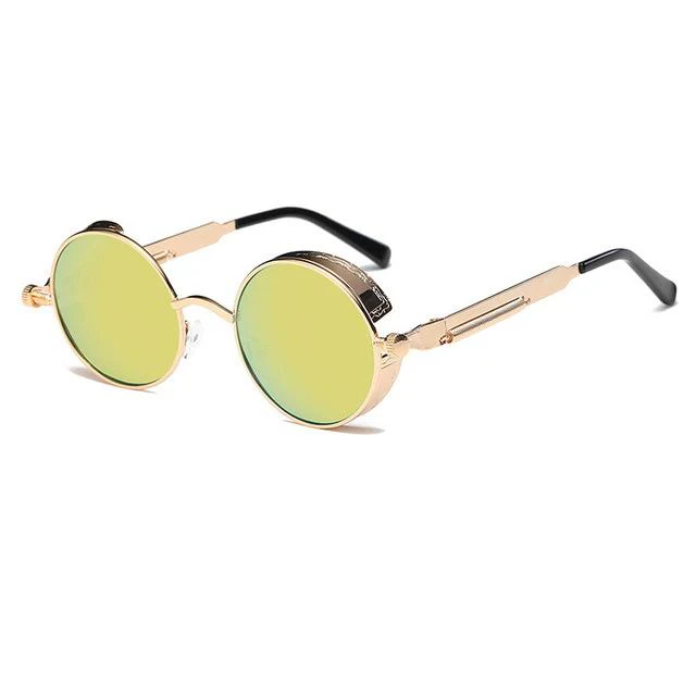 Retro Circular Unisex Steampunk Polarized Sunglasses - Image 15