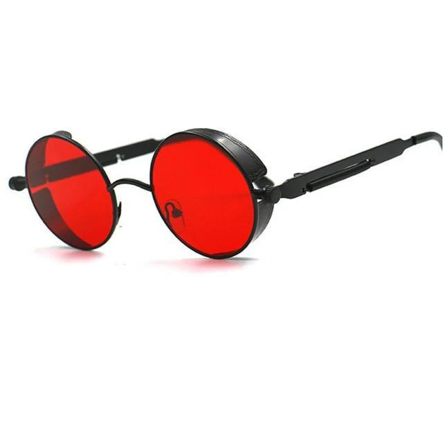 Retro Circular Unisex Steampunk Polarized Sunglasses - Image 4
