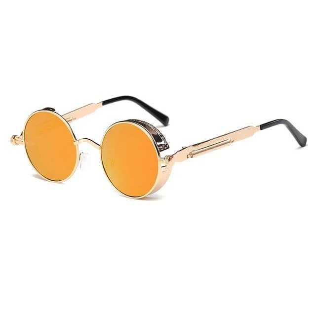 Retro Circular Unisex Steampunk Polarized Sunglasses - Image 7