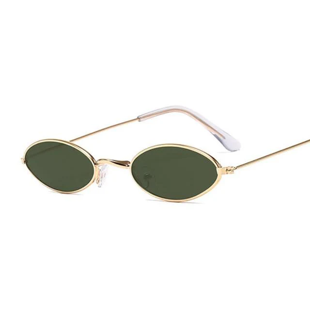 Retro Small Oval Sunglasses for Women - Image 10