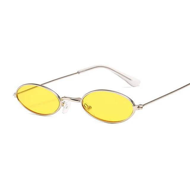 Retro Small Oval Sunglasses for Women - Image 12