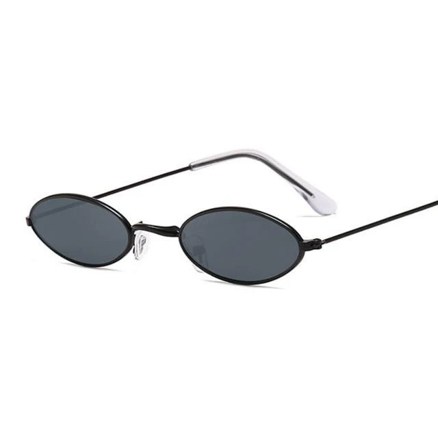 Retro Small Oval Sunglasses for Women - Image 13