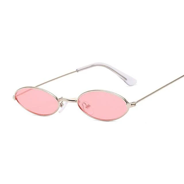 Retro Small Oval Sunglasses for Women - Image 14