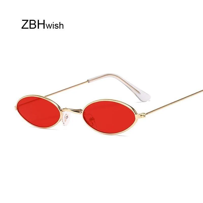 Retro Small Oval Sunglasses for Women - Image 2