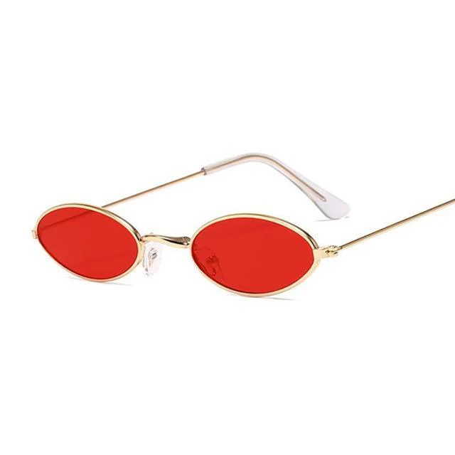 Retro Small Oval Sunglasses for Women - Image 3