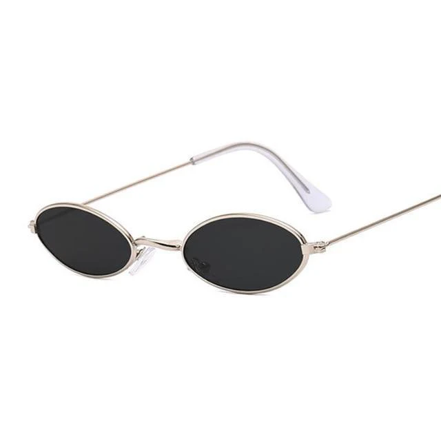 Retro Small Oval Sunglasses for Women - Image 5