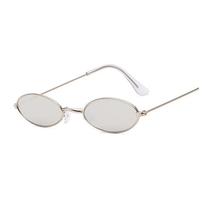 Retro Small Oval Sunglasses for Women - Image 8
