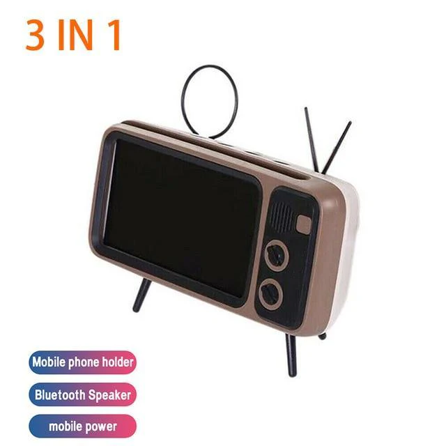 Retro Shape TV Bluetooth Speaker & Mobile Phone holder - Image 10