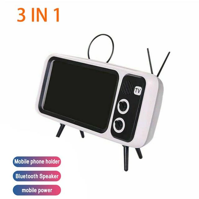 Retro Shape TV Bluetooth Speaker & Mobile Phone holder - Image 2