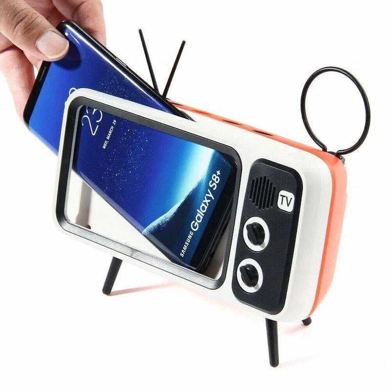 Retro Shape TV Bluetooth Speaker & Mobile Phone holder - Image 4