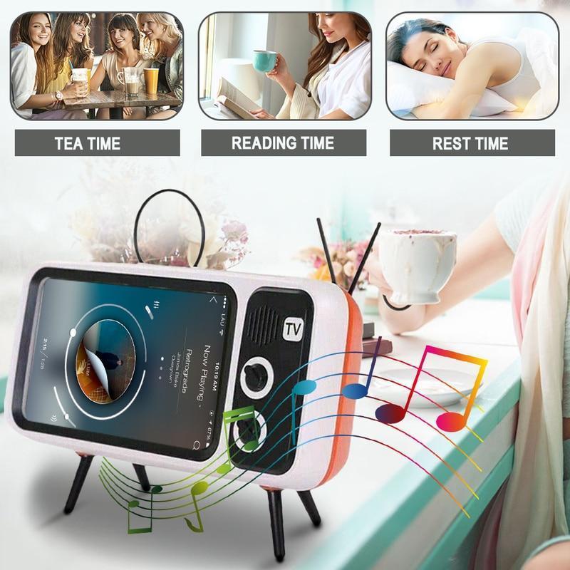 Retro Shape TV Bluetooth Speaker & Mobile Phone holder - Image 6