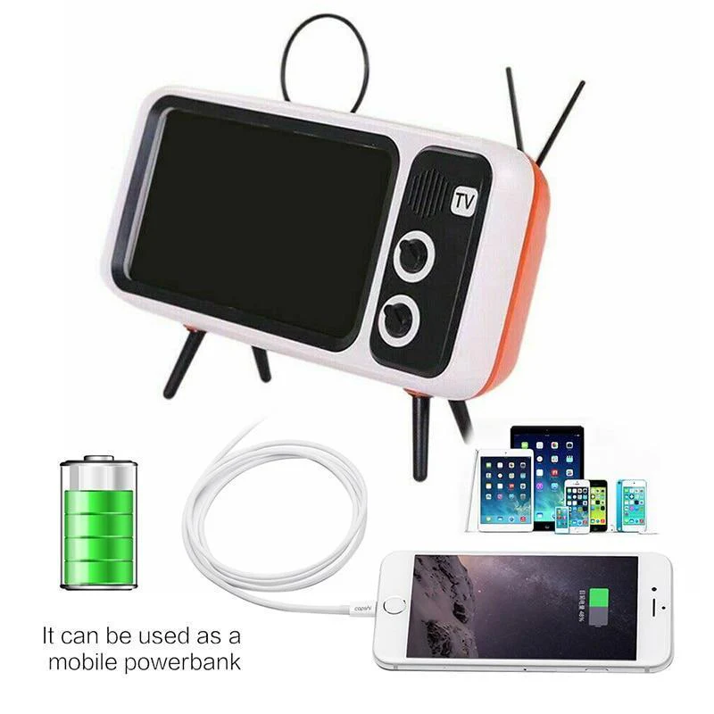 Retro Shape TV Bluetooth Speaker & Mobile Phone holder - Image 7