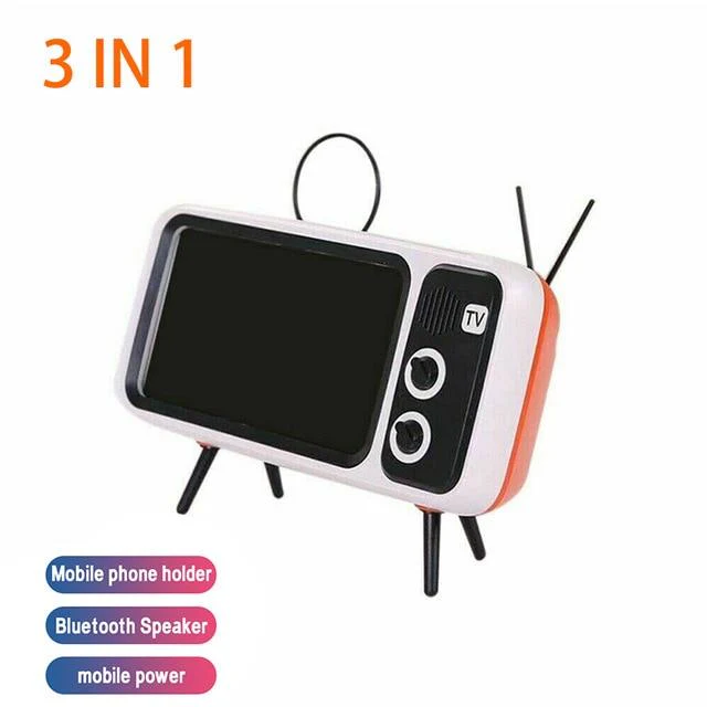 Retro Shape TV Bluetooth Speaker & Mobile Phone holder - Image 8