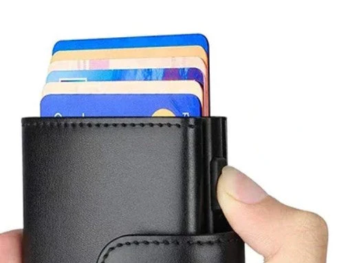 Maximum Carry RFID AirTag Wallet – Pop-Up Cards, Cash Compartment & Coin Pocket - Image 22