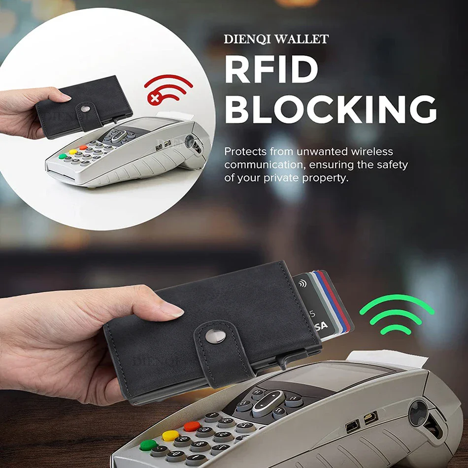 Maximum Carry RFID AirTag Wallet – Pop-Up Cards, Cash Compartment & Coin Pocket - Image 7