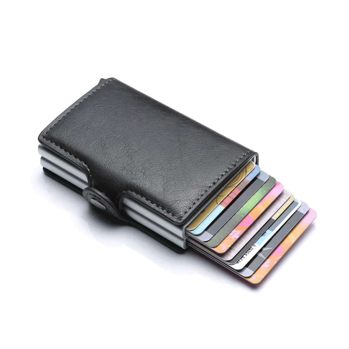 DoubleDeck 14 Cards Quick Pop-Up Access RFID Protection Mini Wallet - Image 10