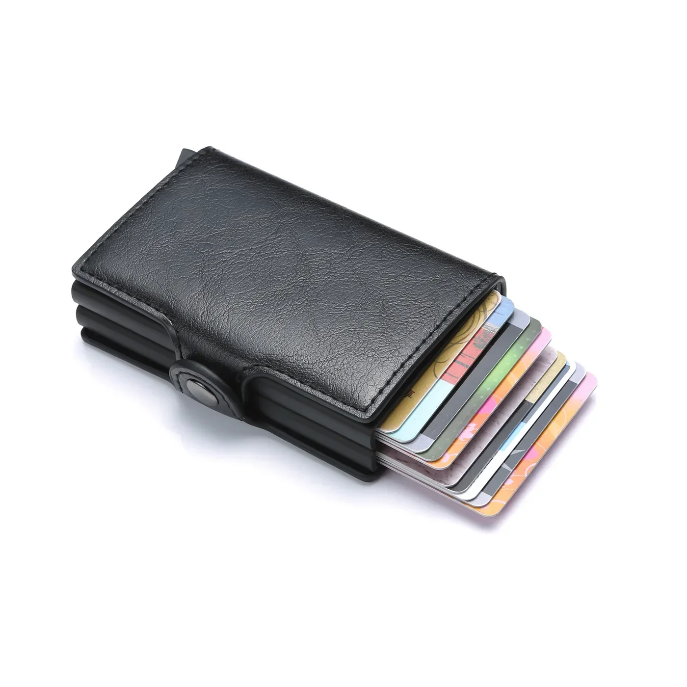 DoubleDeck 14 Cards Quick Pop-Up Access RFID Protection Mini Wallet - Image 13
