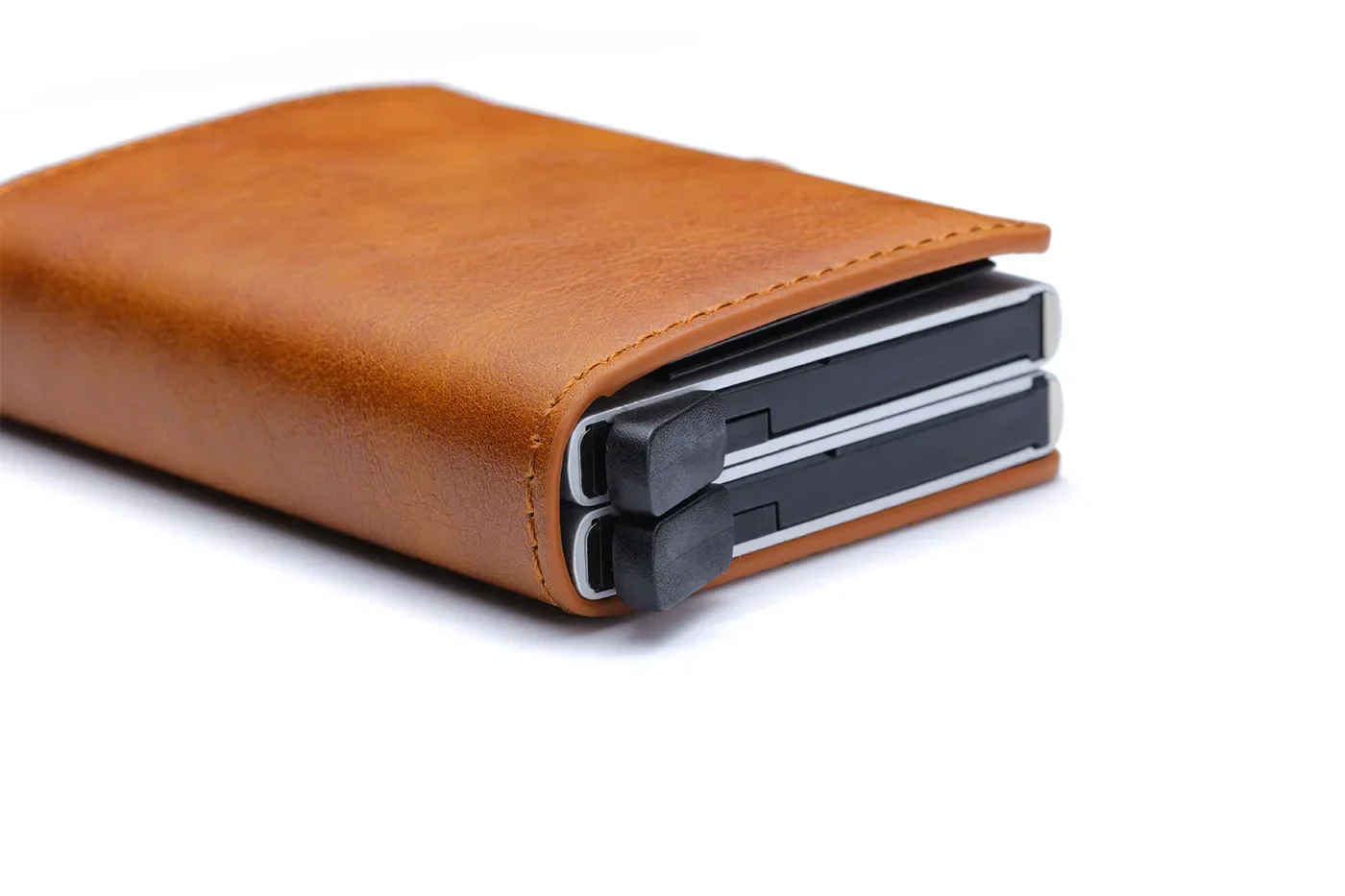 DoubleDeck 14 Cards Quick Pop-Up Access RFID Protection Mini Wallet - Image 16