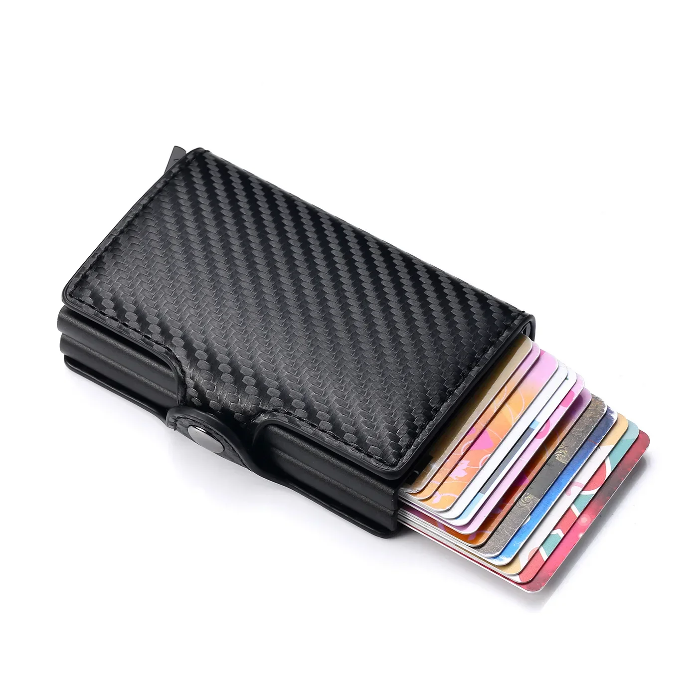 DoubleDeck 14 Cards Quick Pop-Up Access RFID Protection Mini Wallet - Image 18
