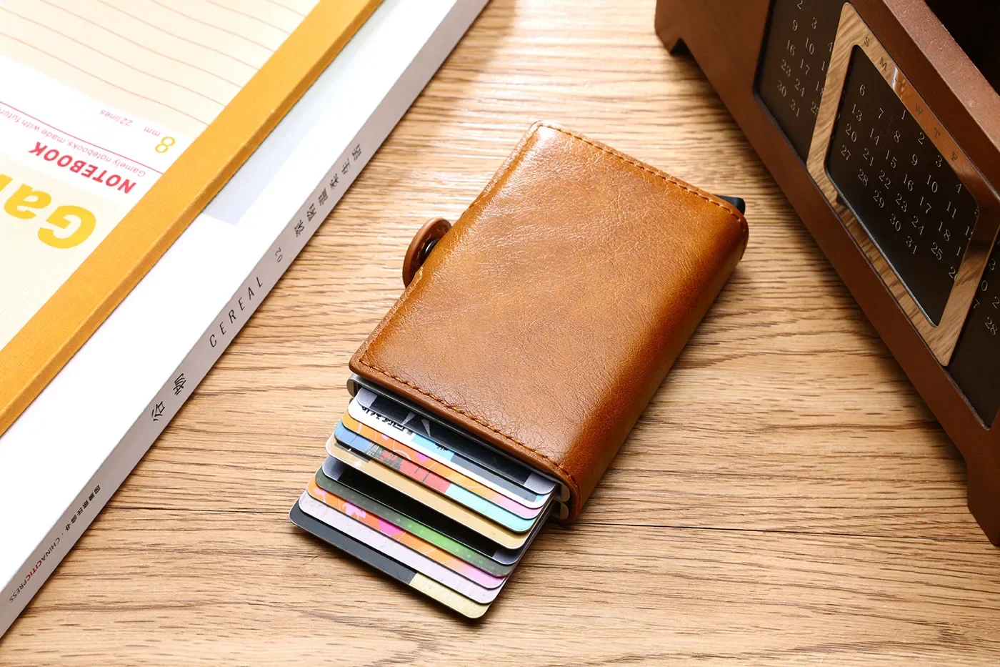 DoubleDeck 14 Cards Quick Pop-Up Access RFID Protection Mini Wallet - Image 22