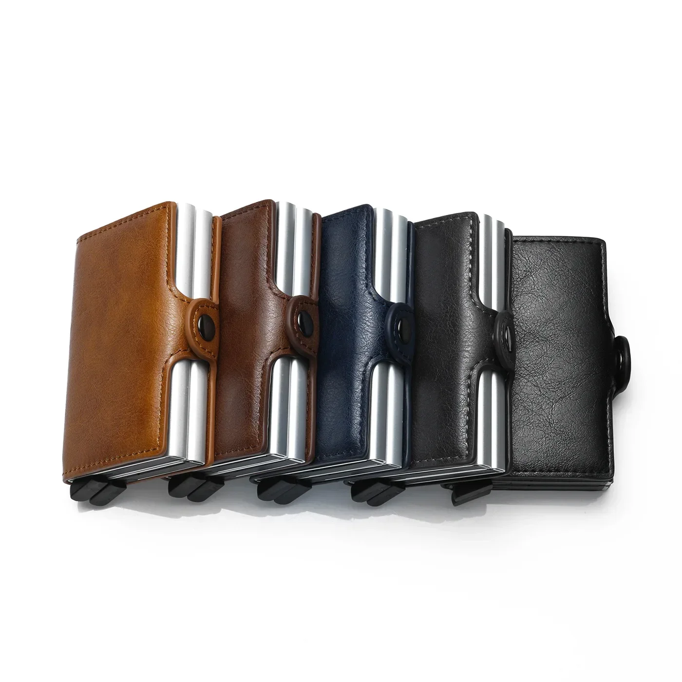 DoubleDeck 14 Cards Quick Pop-Up Access RFID Protection Mini Wallet - Image 4