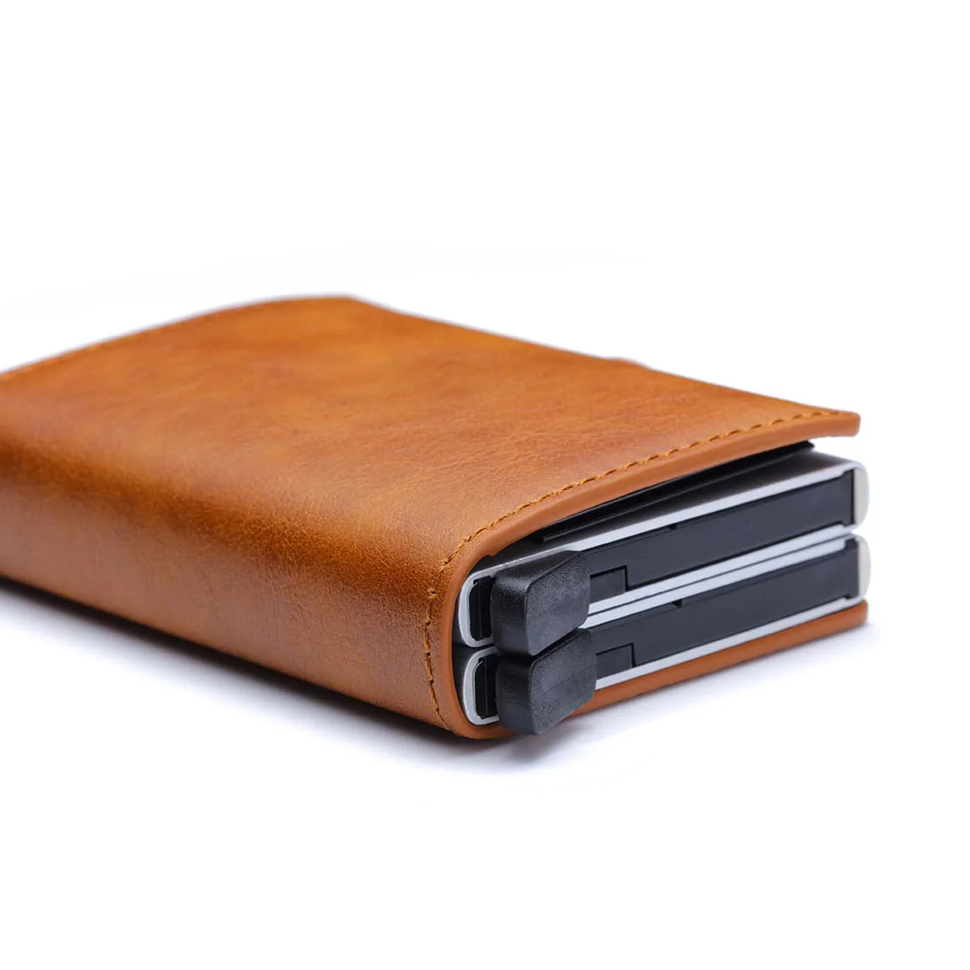 DoubleDeck 14 Cards Quick Pop-Up Access RFID Protection Mini Wallet - Image 6