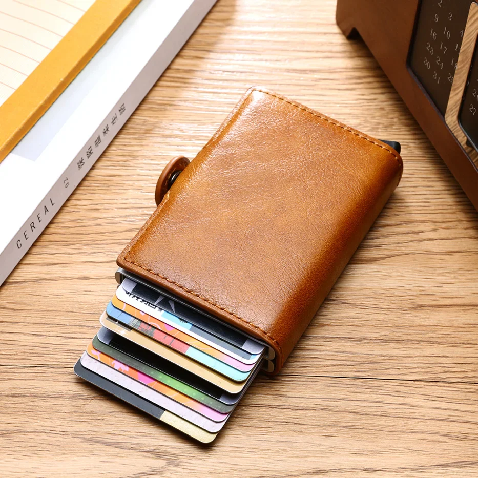 DoubleDeck 14 Cards Quick Pop-Up Access RFID Protection Mini Wallet - Image 7