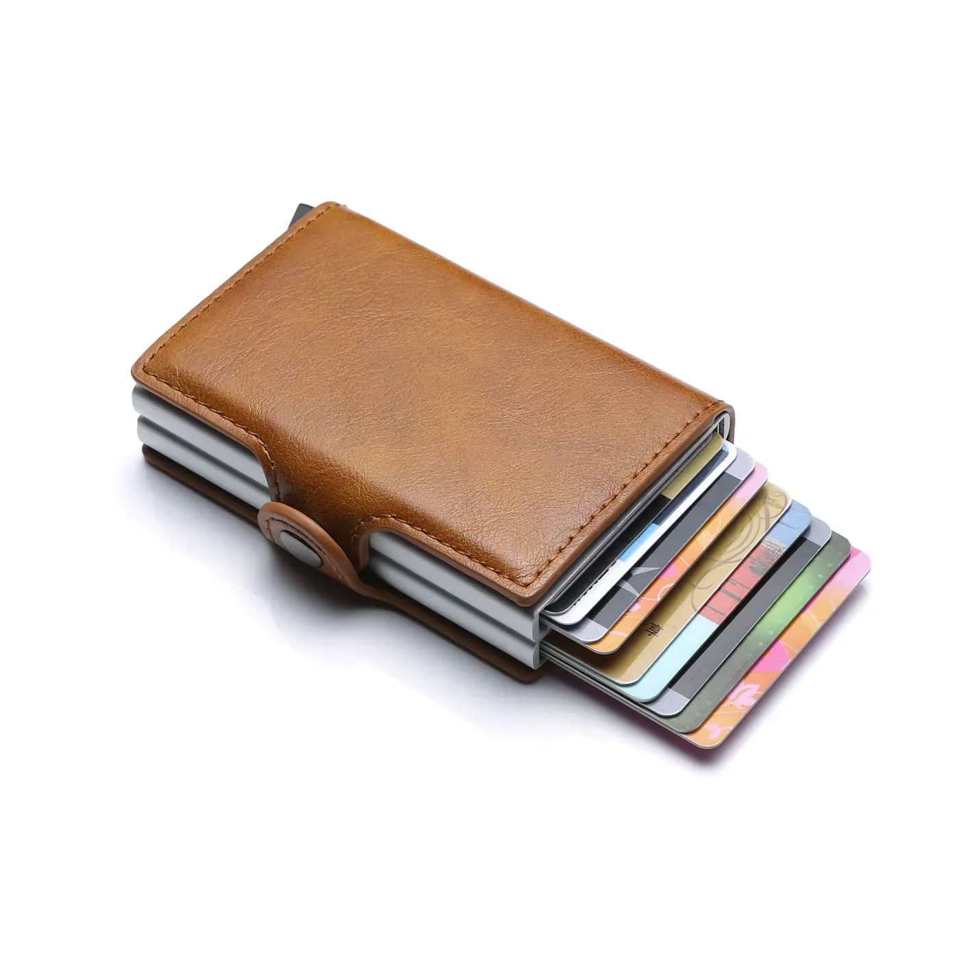 DoubleDeck 14 Cards Quick Pop-Up Access RFID Protection Mini Wallet - Image 8