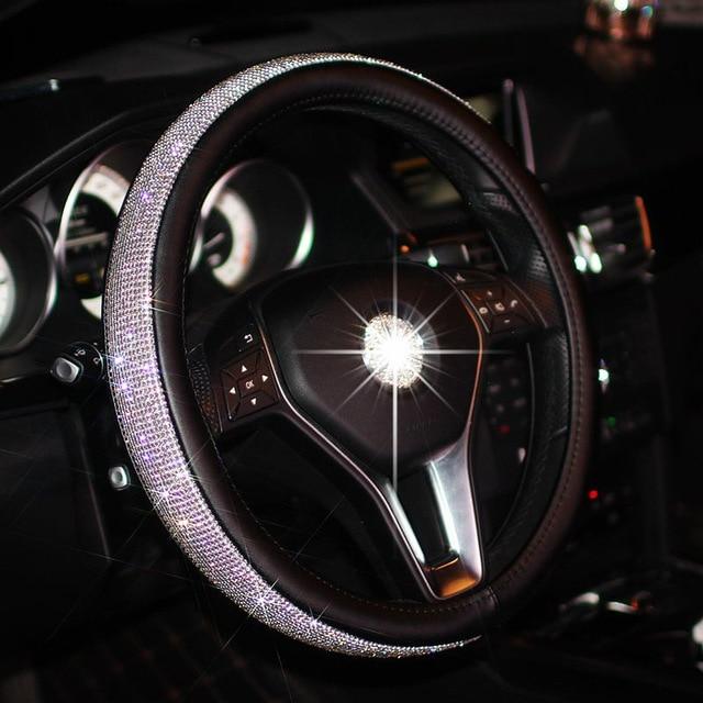 Rhinestones Crystal Car Steering Wheel Cover - Image 4