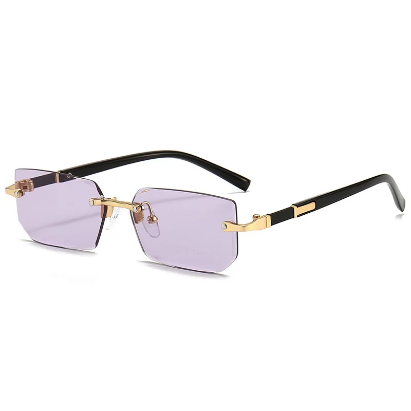 Modern Slim Rimless Impact-Resistant UV400 Lightweight Sunglasses - Image 13