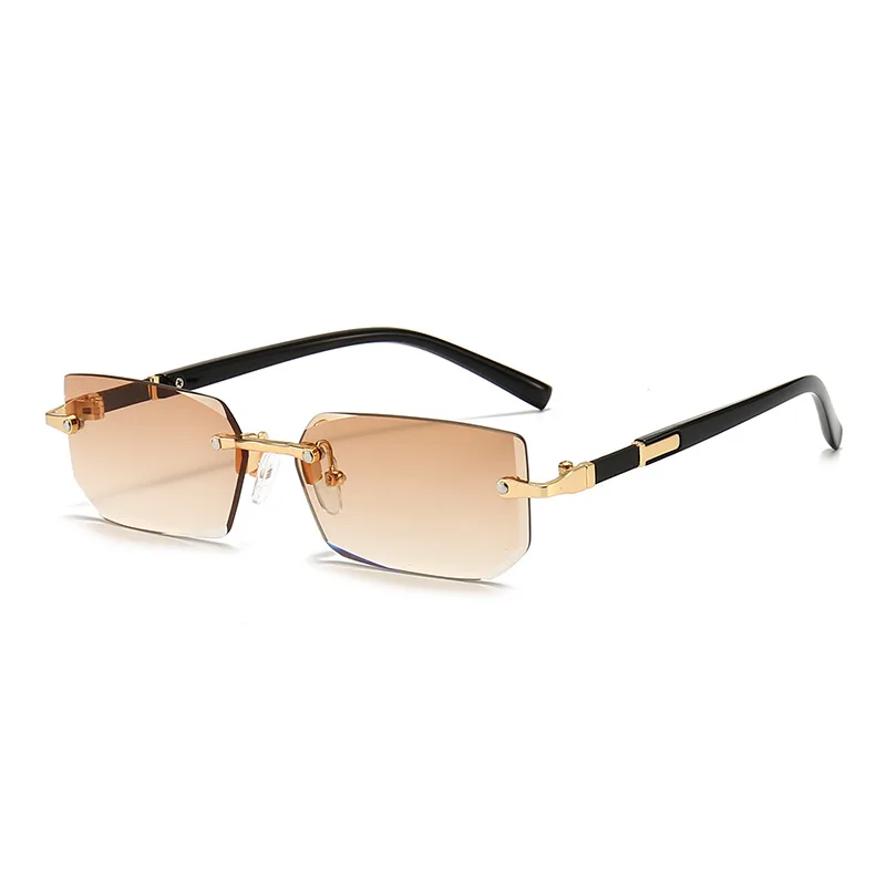 Modern Slim Rimless Impact-Resistant UV400 Lightweight Sunglasses - Image 18