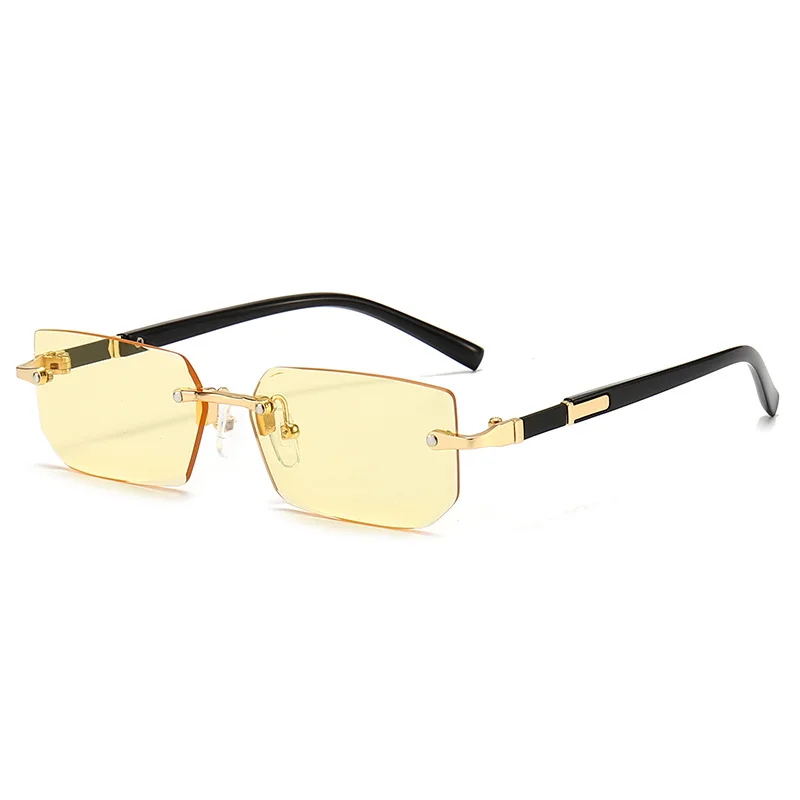 Modern Slim Rimless Impact-Resistant UV400 Lightweight Sunglasses - Image 19