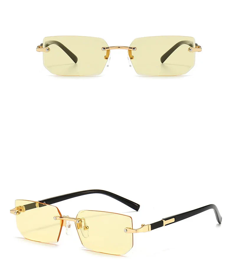 Modern Slim Rimless Impact-Resistant UV400 Lightweight Sunglasses - Image 7