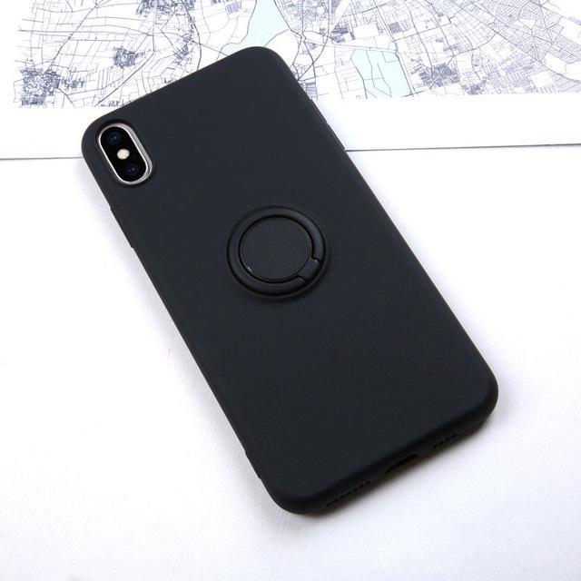 Ring Holder Silicone Case For iPhone - Image 3