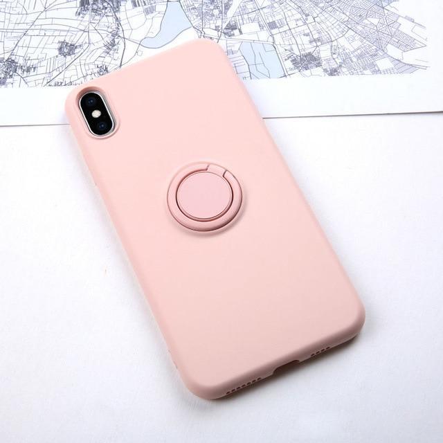 Ring Holder Silicone Case For iPhone - Image 4