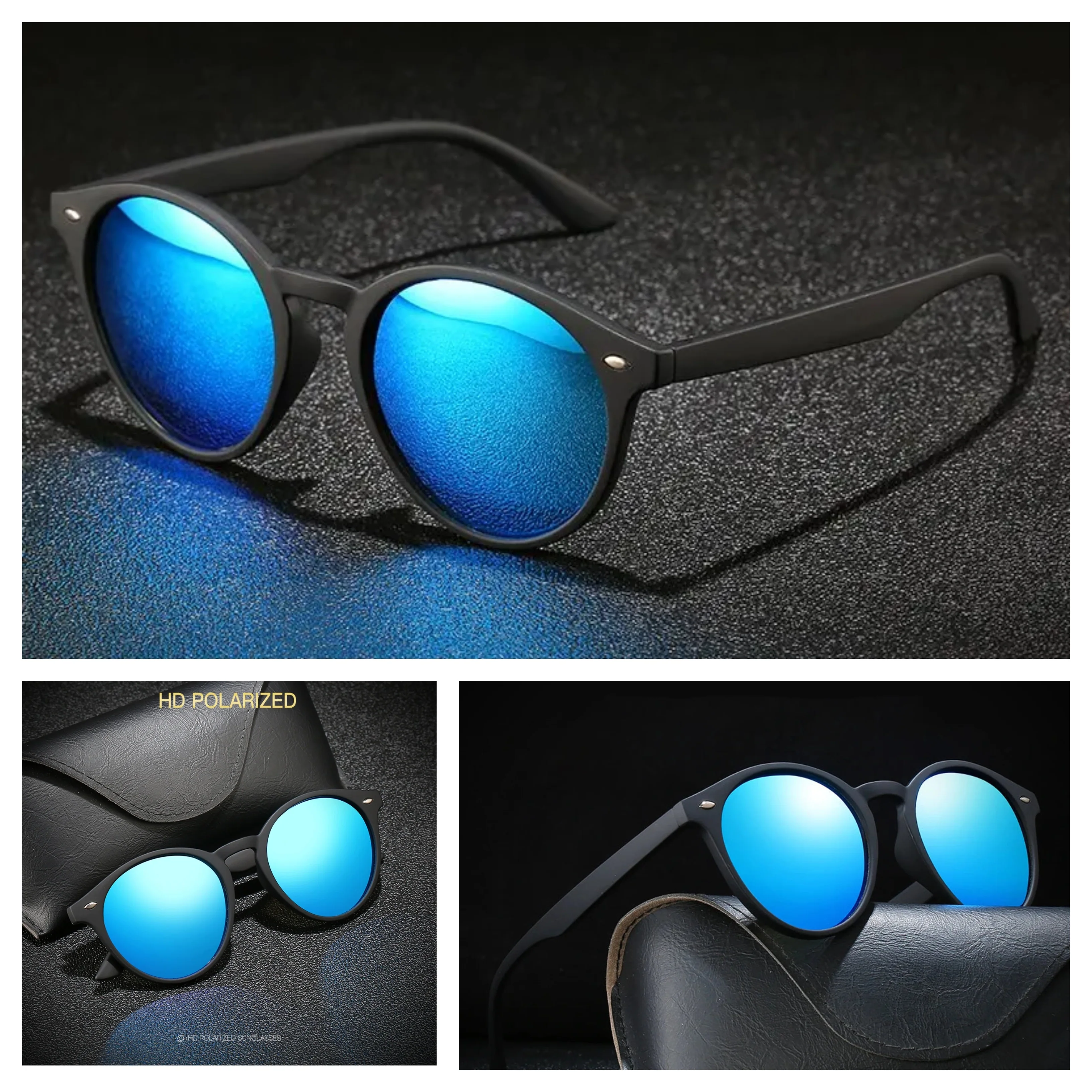 RetroRound Designer Polarized Driving Sunglasses UV400