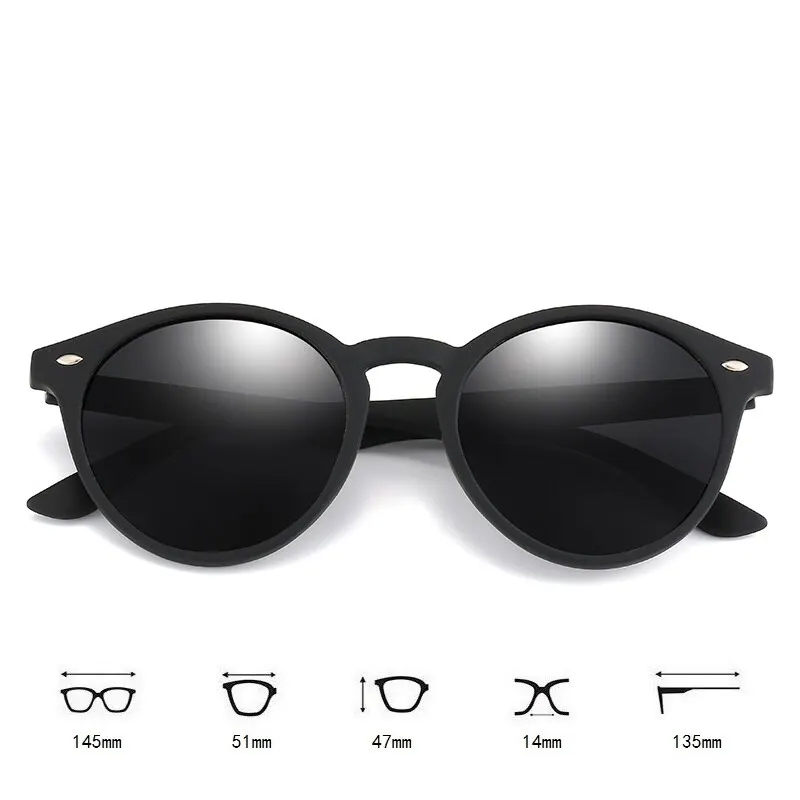 RetroRound Designer Polarized Driving Sunglasses UV400 - Image 4