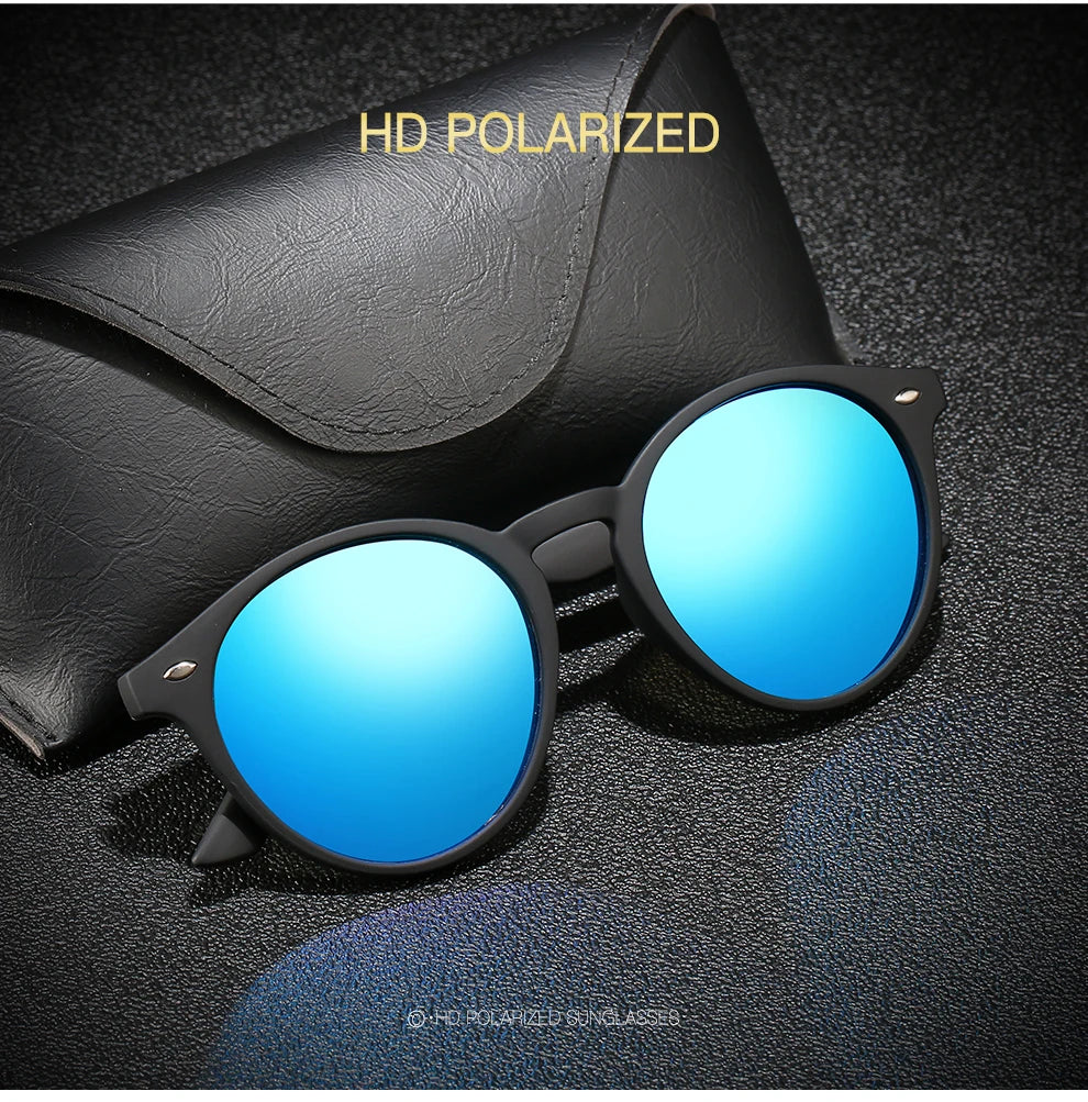 RetroRound Designer Polarized Driving Sunglasses UV400 - Image 9