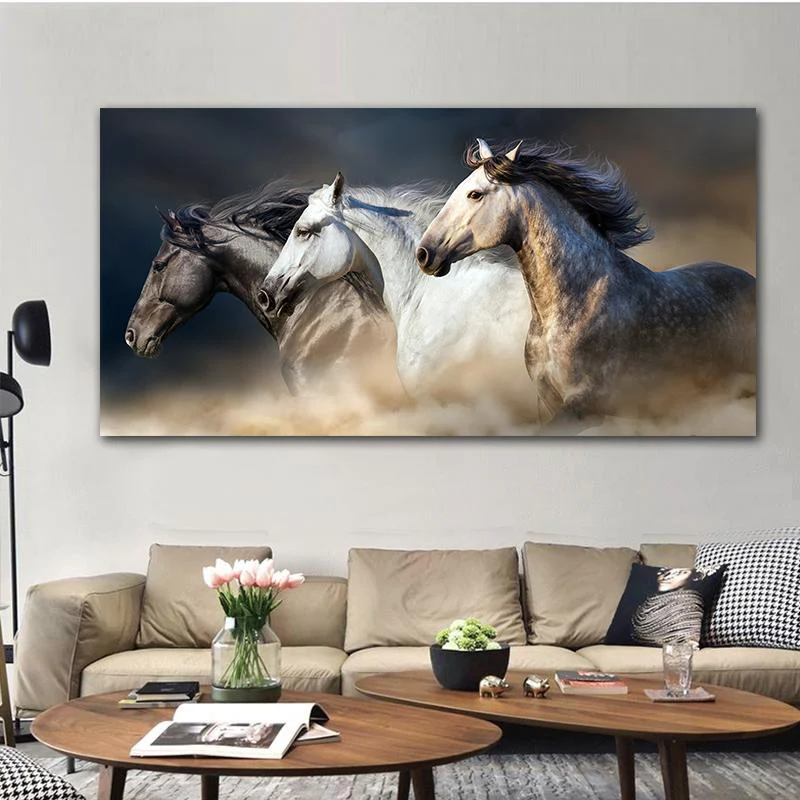 Running Horses Canvas Wall Art - Image 2