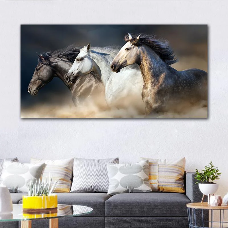 Running Horses Canvas Wall Art - Image 3