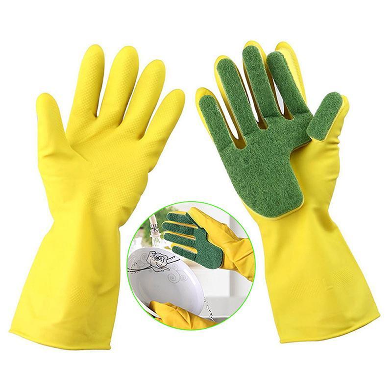 SCRUB SPONGE CLEANING GLOVES