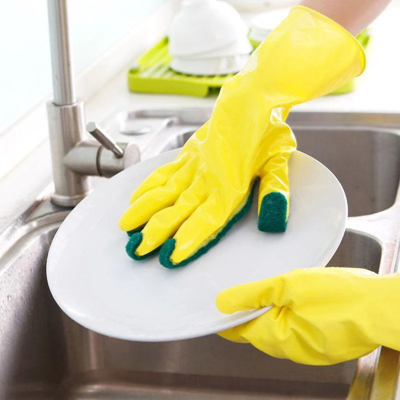 SCRUB SPONGE CLEANING GLOVES - Image 4